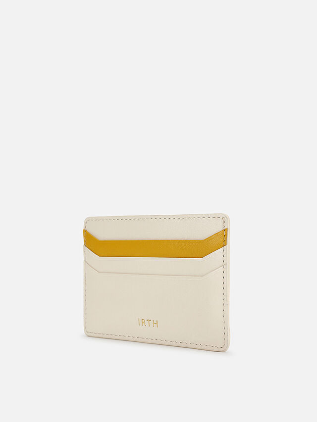 Tuck Leather Card Holder - Off-White