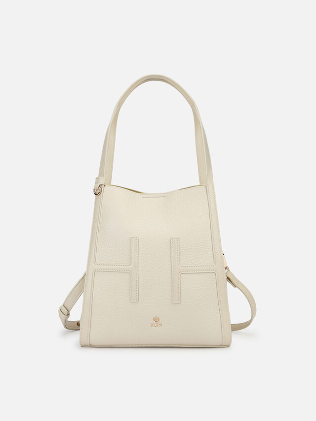 Initials Tall Shoulder Bag - Off-White