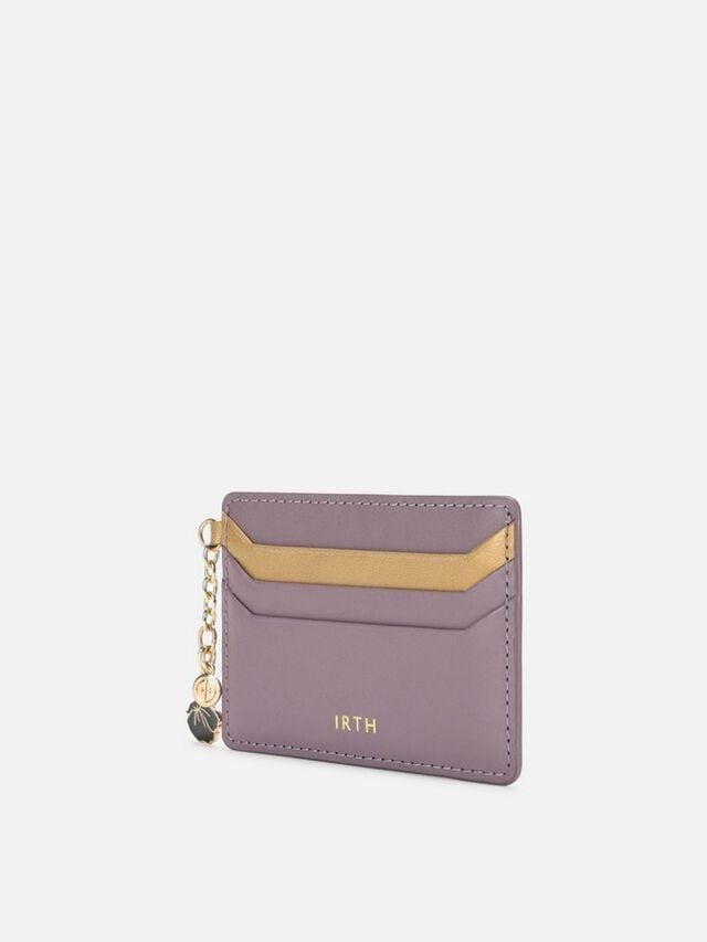 Tuck Leather Card Holder - Grape