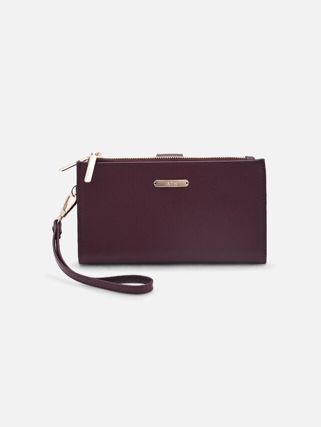 Button Up Beauty Burgundy Wallet