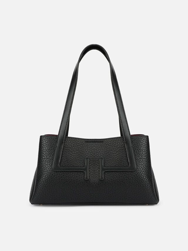 Initials Wide Shoulder Bag - Black