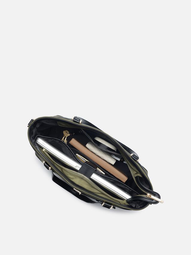 Thea Nylon Work Bag - Olive