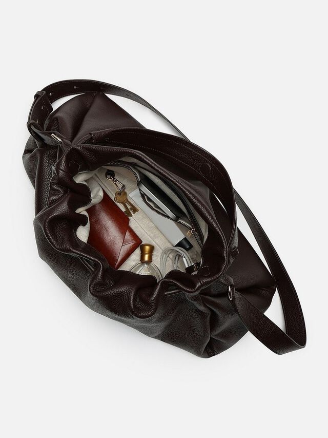 Lois Leather Shoulder Bag - Espresso