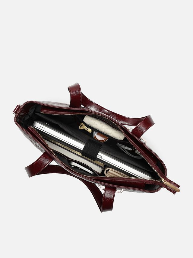 Demi Work Bag - Dark Cherry