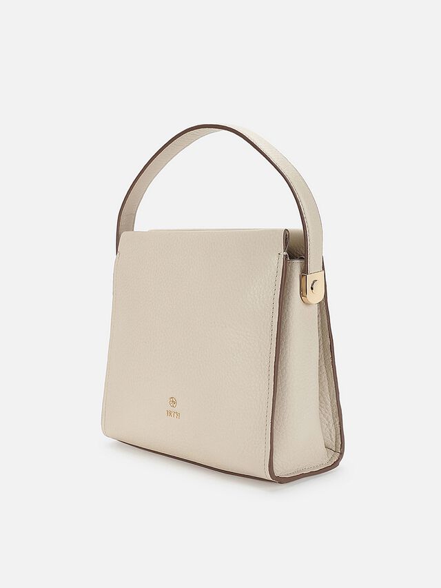 Leona Leather Handheld - Off-White