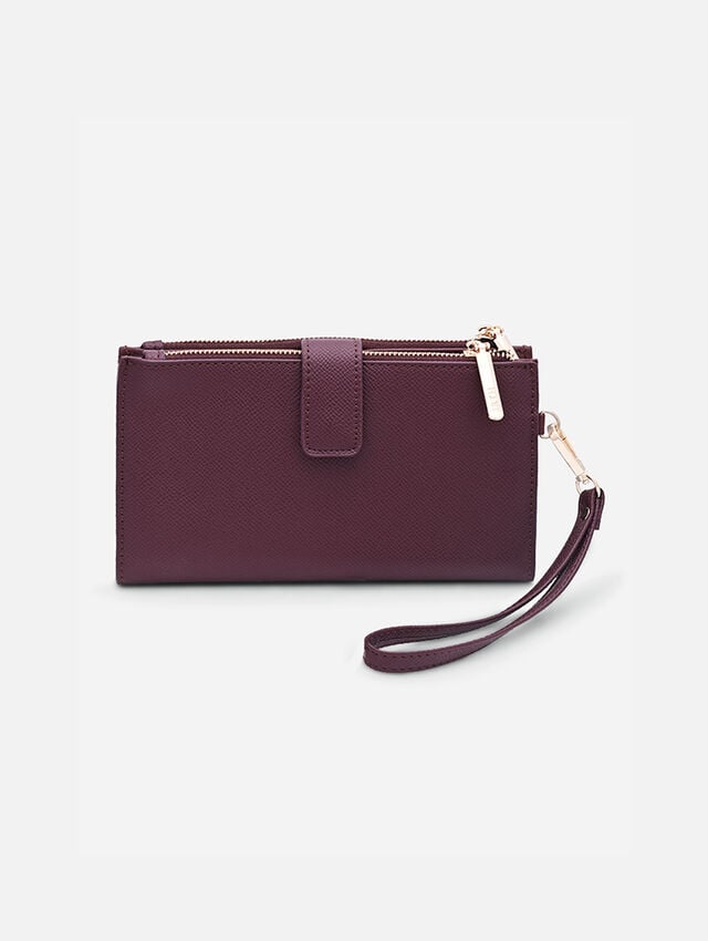 Button Up Beauty Burgundy Wallet
