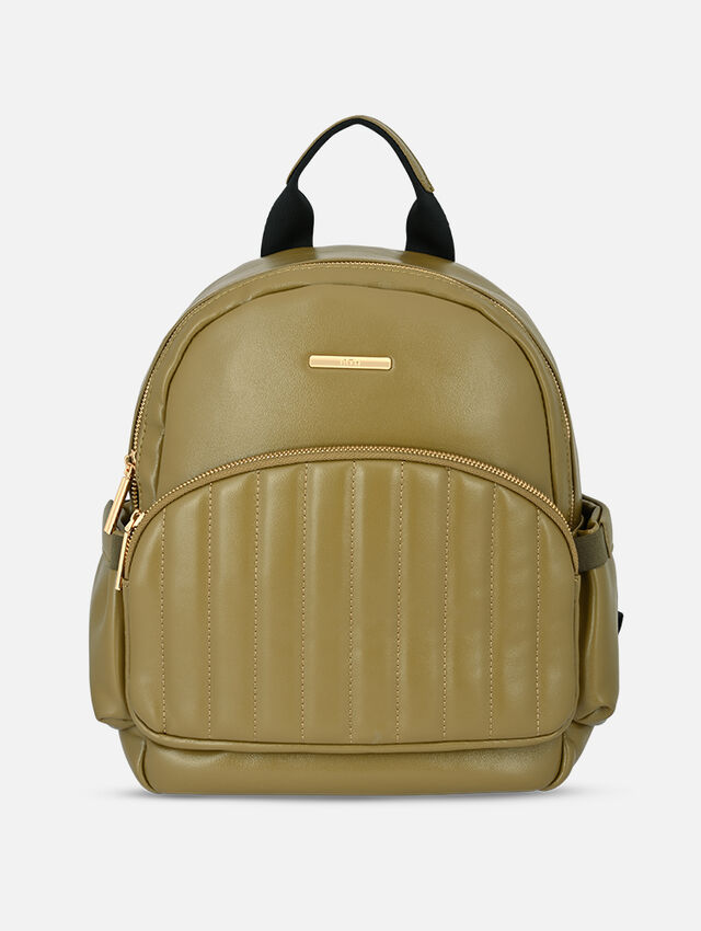 Quilted Olive Backpack