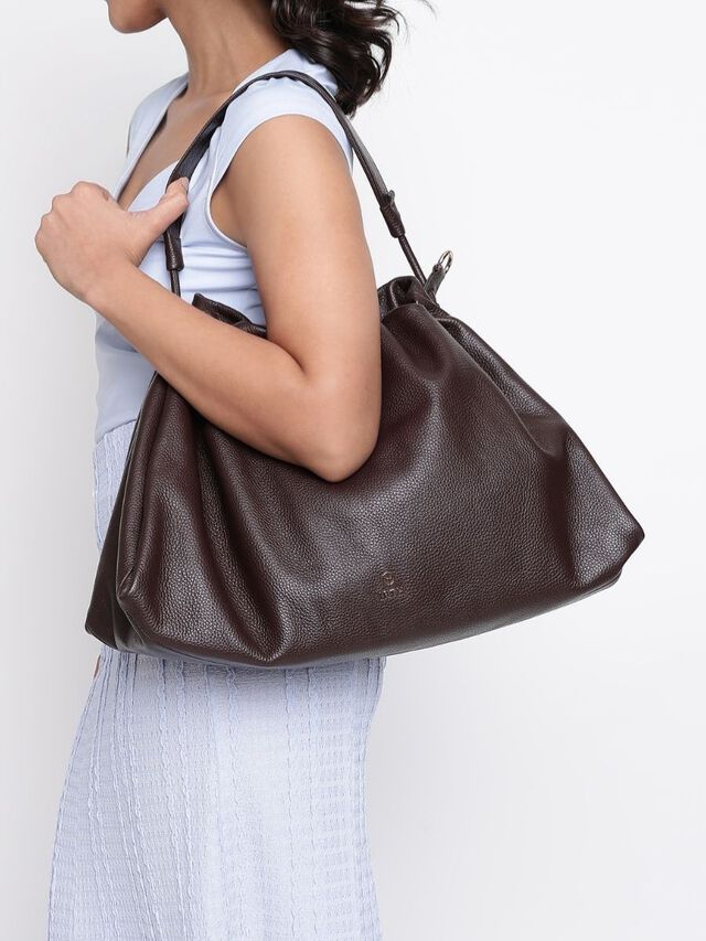 Lois Leather Shoulder Bag - Espresso