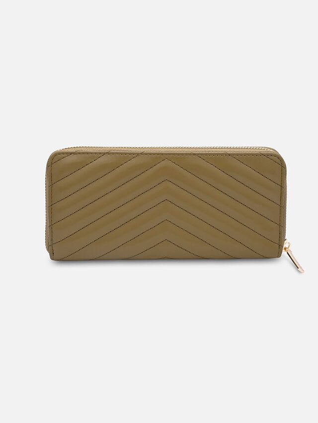 Quilted Olive Wallet
