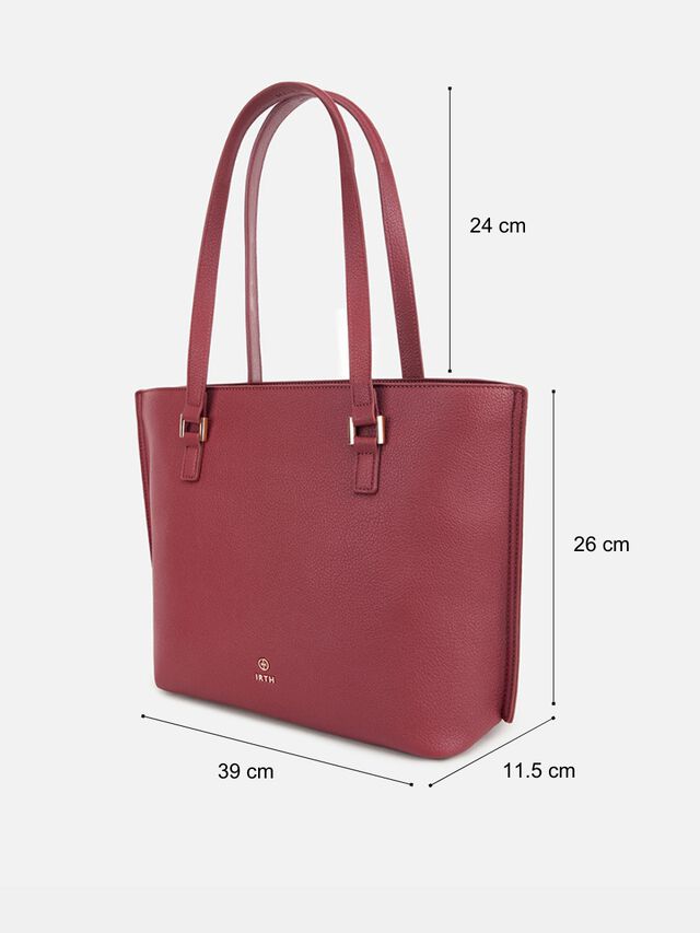 Jackie Tote - Dark Cherry