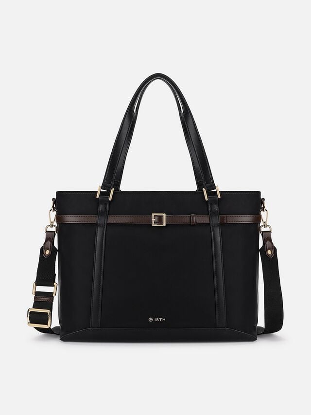 Thea Nylon Work Bag - Black