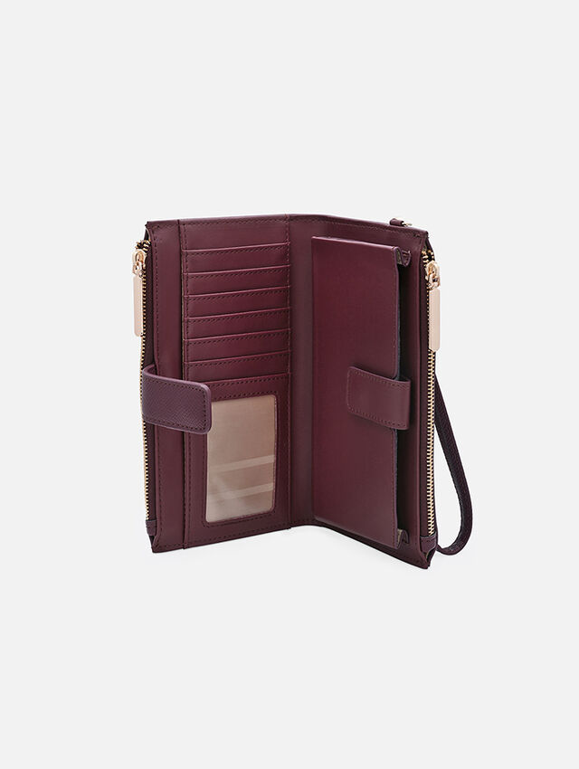 Button Up Beauty Burgundy Wallet