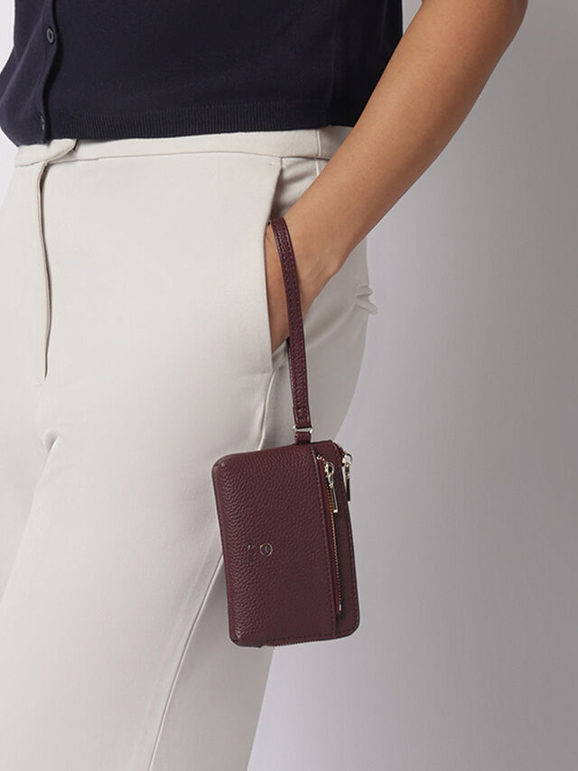 Kira Wristlet Wallet - Dark Cherry
