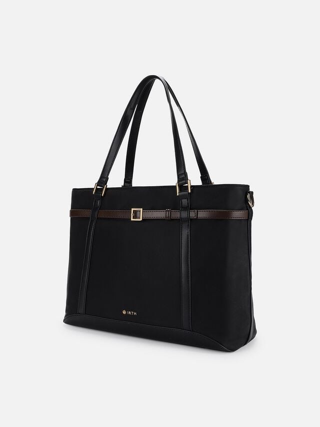 Thea Nylon Work Bag - Black