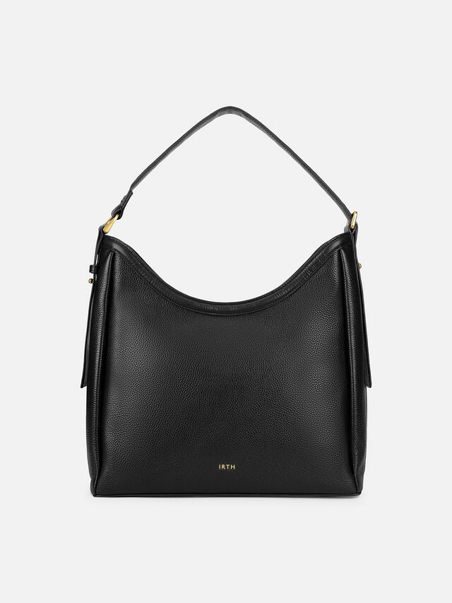 Lillian Leather Shoulder Bag - Black