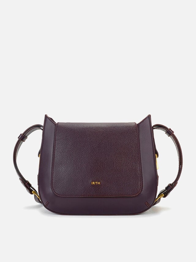 Layla Leather Sling Bag - Plum