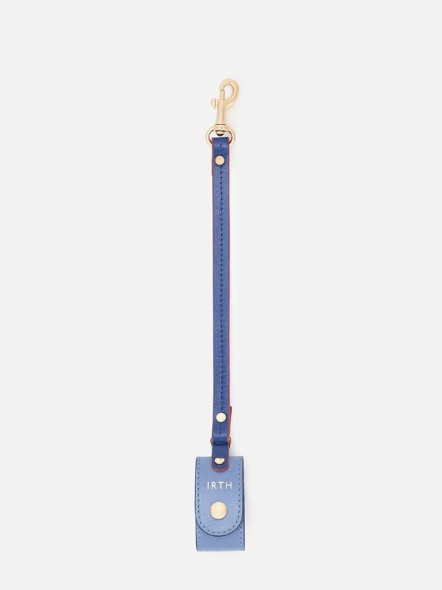 Loop Leather Scarf Holder - Blue