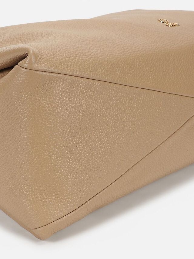 Lois Leather Shoulder Bag - Latte