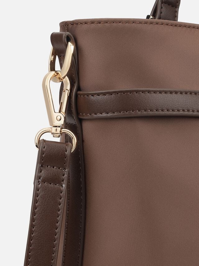 Thea Nylon Work Bag - Brown
