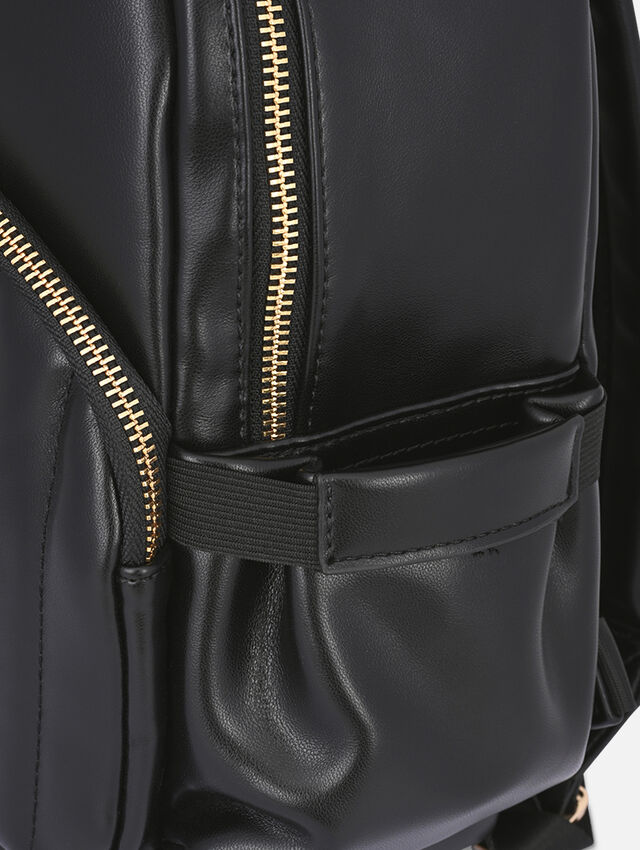 Quilted Black Backpack