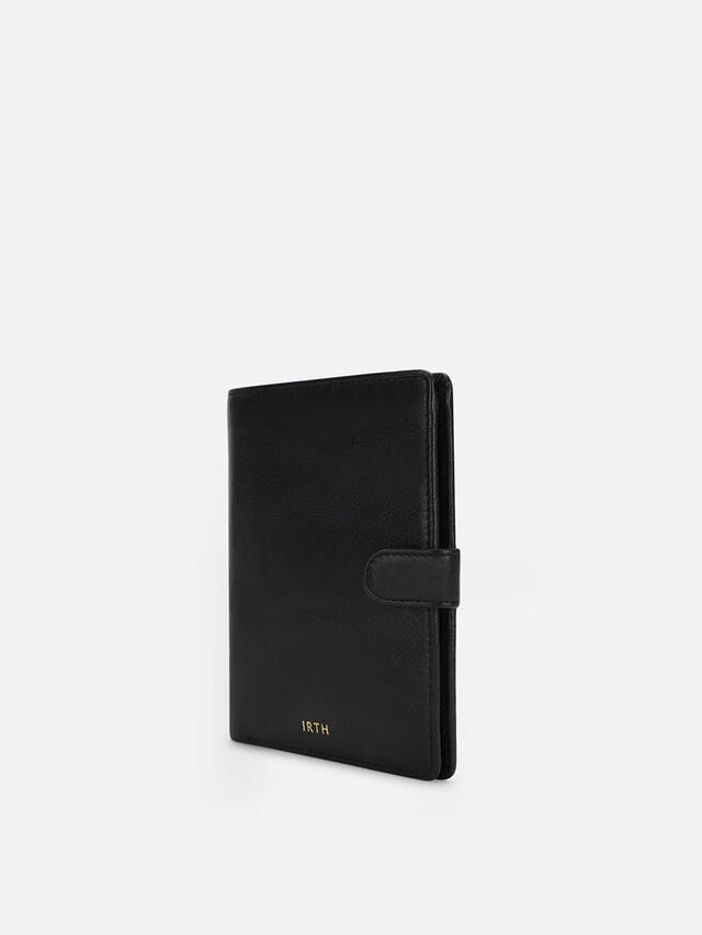 Atlas Leather Passport Holder - Black