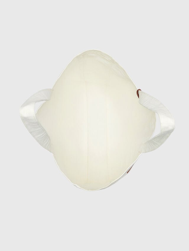 All White Canvas Shopper