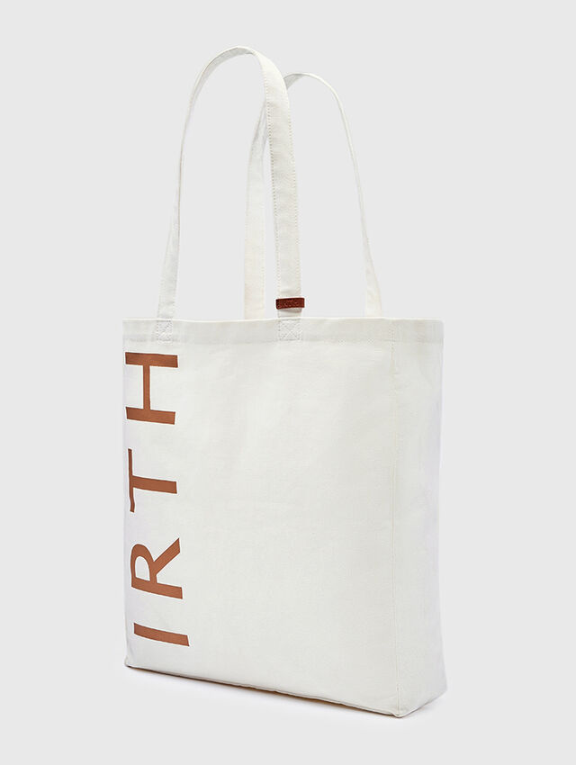 All White Canvas Shopper