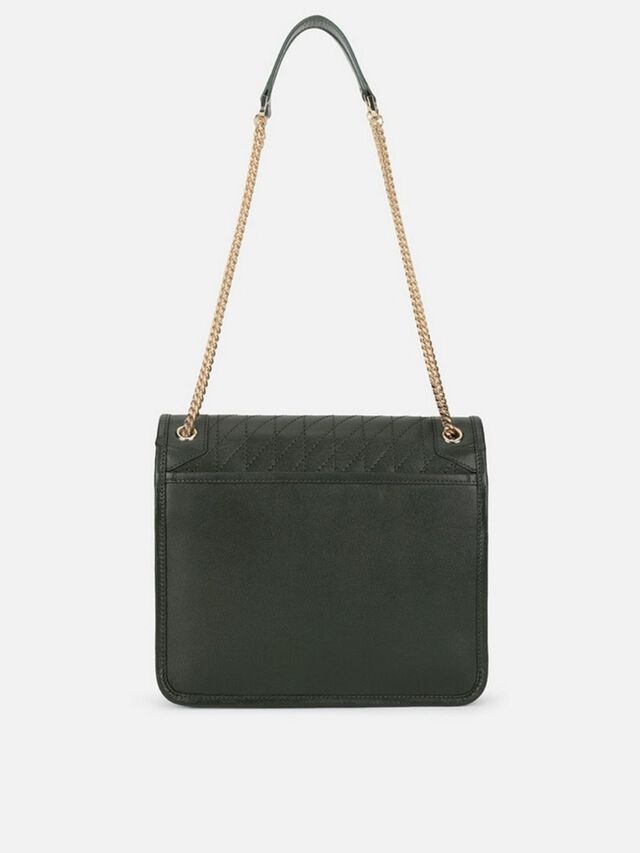 Lynn Leather Shoulder Bag - Green