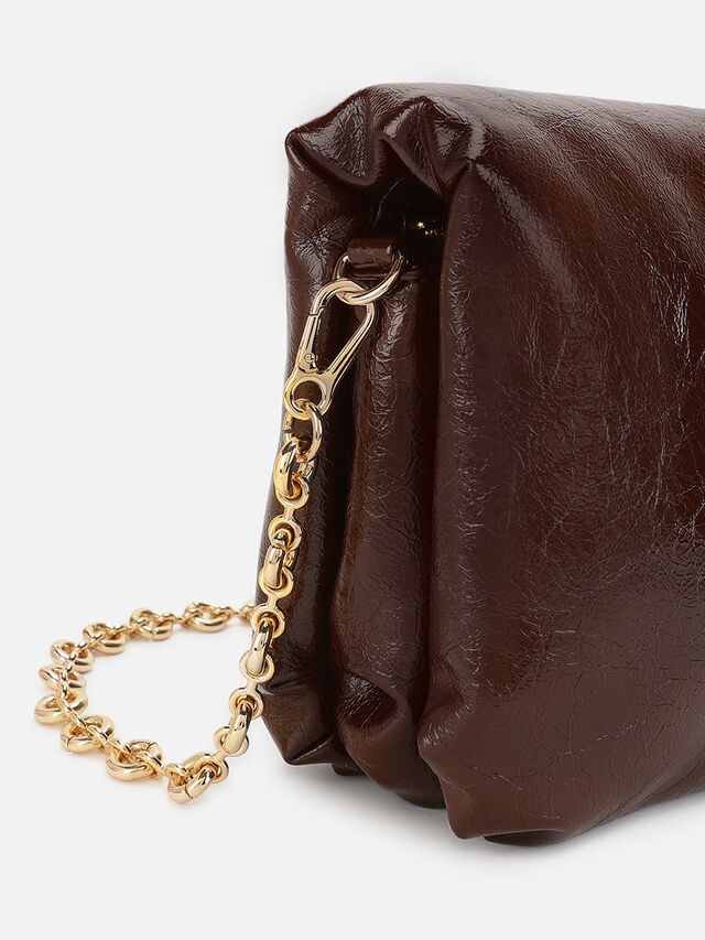 Veronica Clutch Medium - Brown