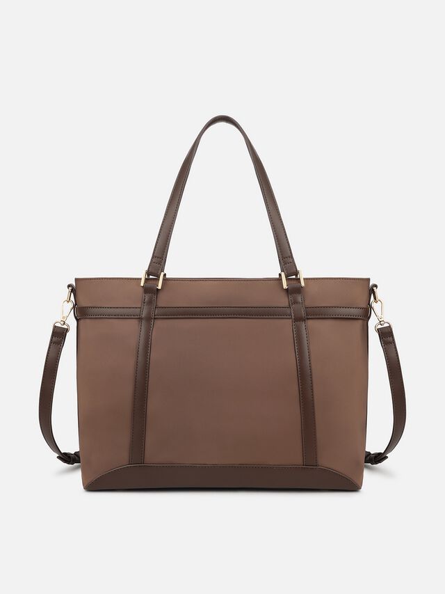 Thea Nylon Work Bag - Brown