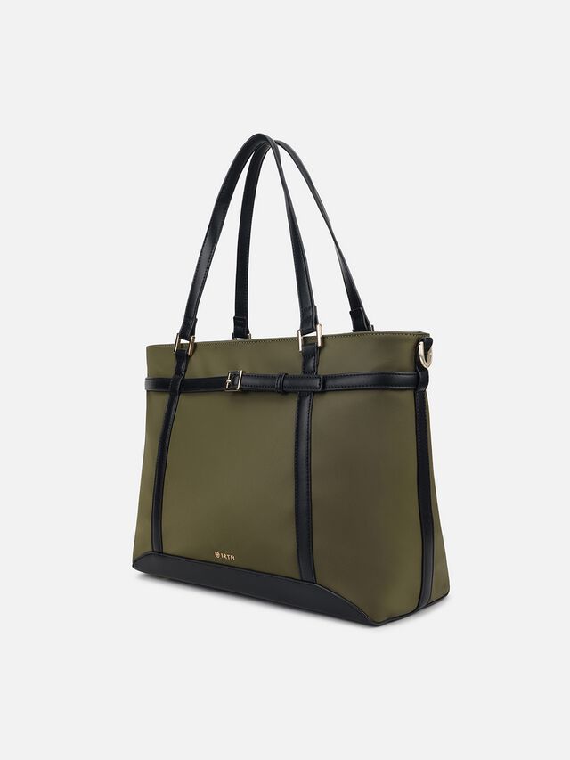 Thea Nylon Work Bag - Olive