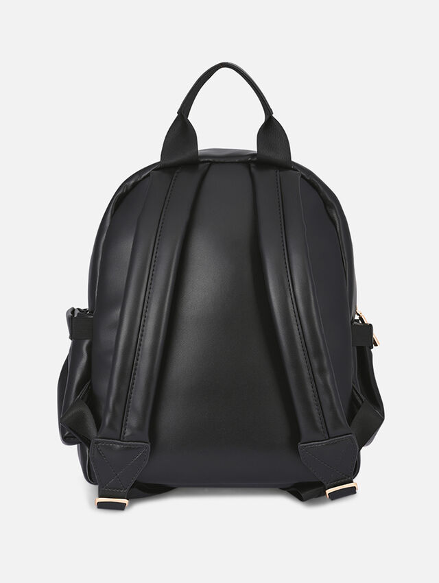 Quilted Black Backpack