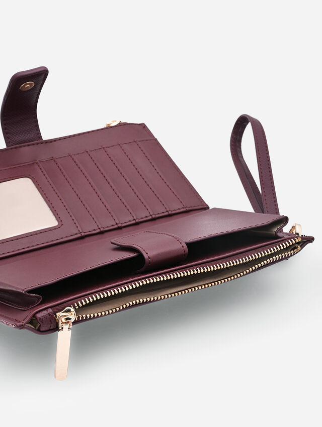 Button Up Beauty Burgundy Wallet