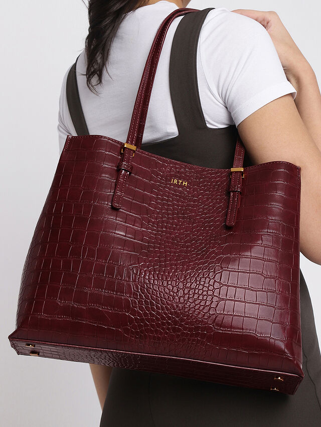 Meadow Tote - Burgundy