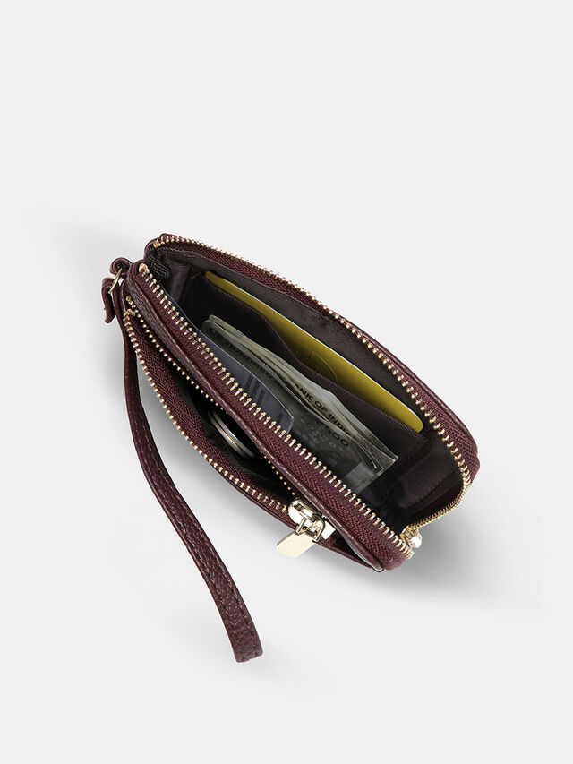 Kira Wristlet Wallet - Dark Cherry