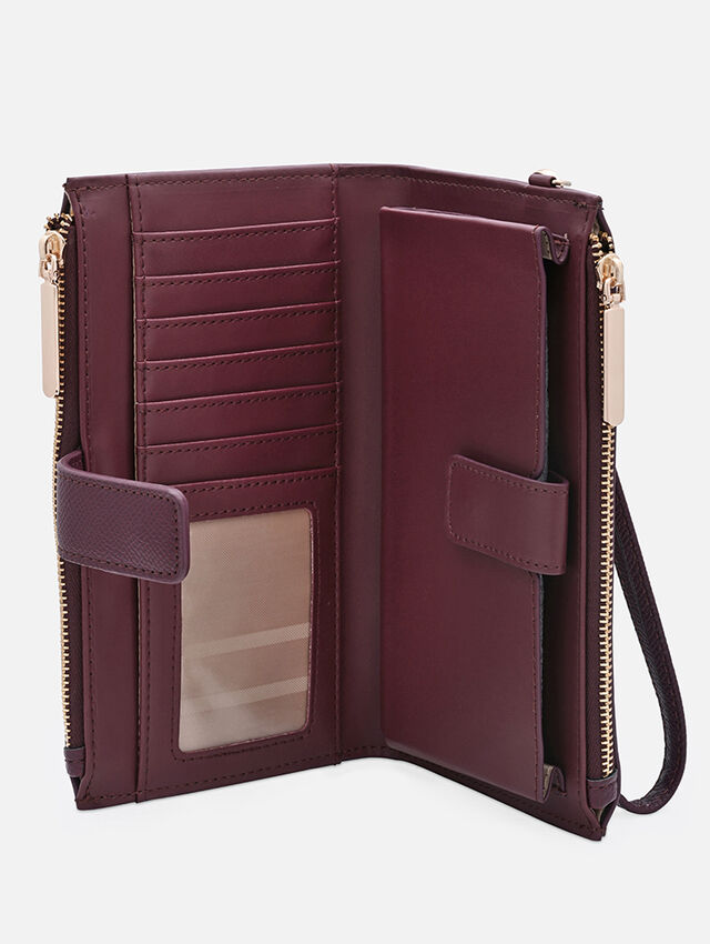 Button Up Beauty Burgundy Wallet