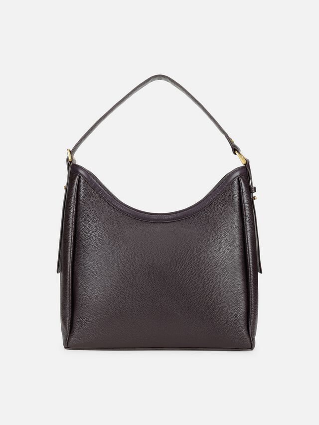Lillian Leather Shoulder Bag - Plum
