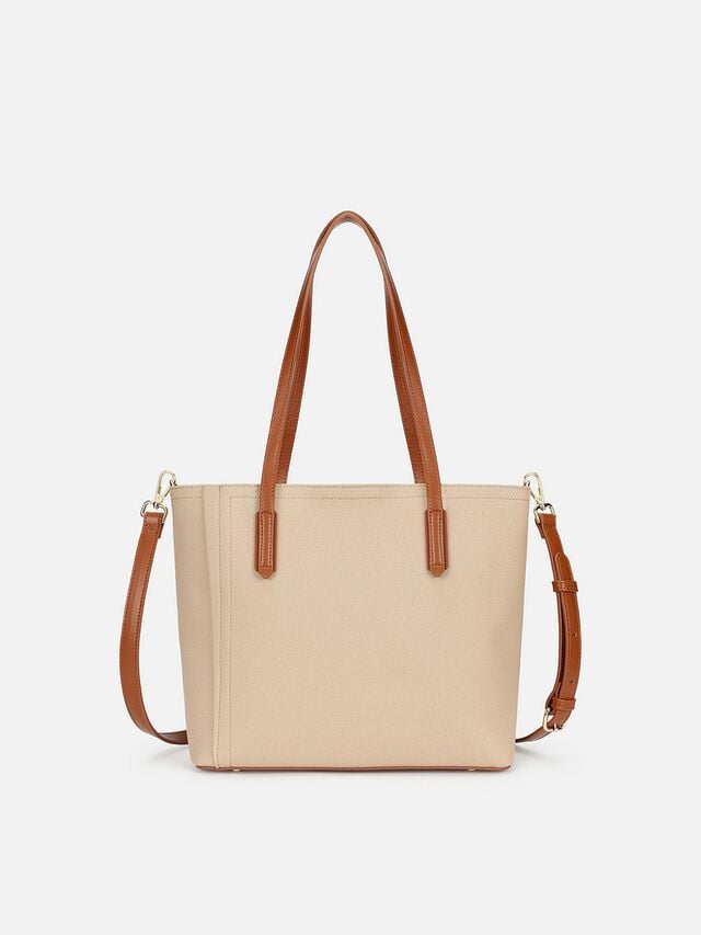 Mahogany Twines Tote - Beige