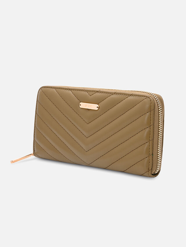 Quilted Olive Wallet