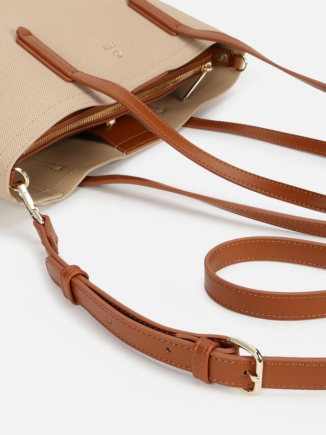 Mahogany Twines Tote - Beige