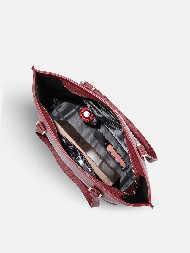 Jackie Tote - Dark Cherry