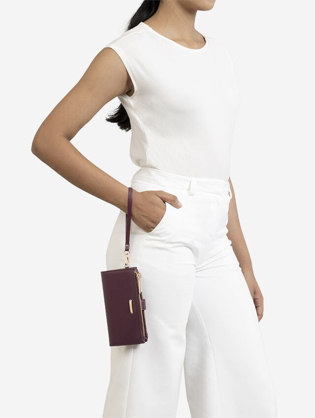 Button Up Beauty Burgundy Wallet