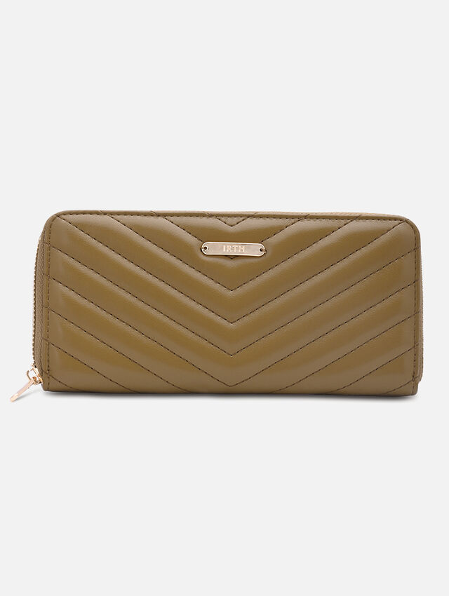 Quilted Olive Wallet