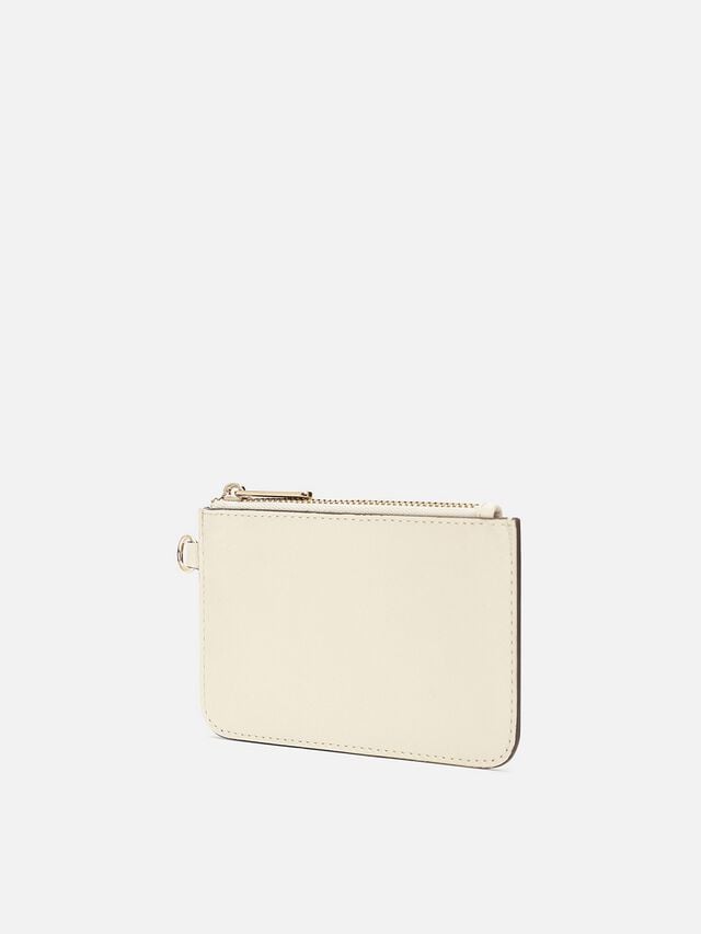Jingle Leather Coin Pouch - Off-White